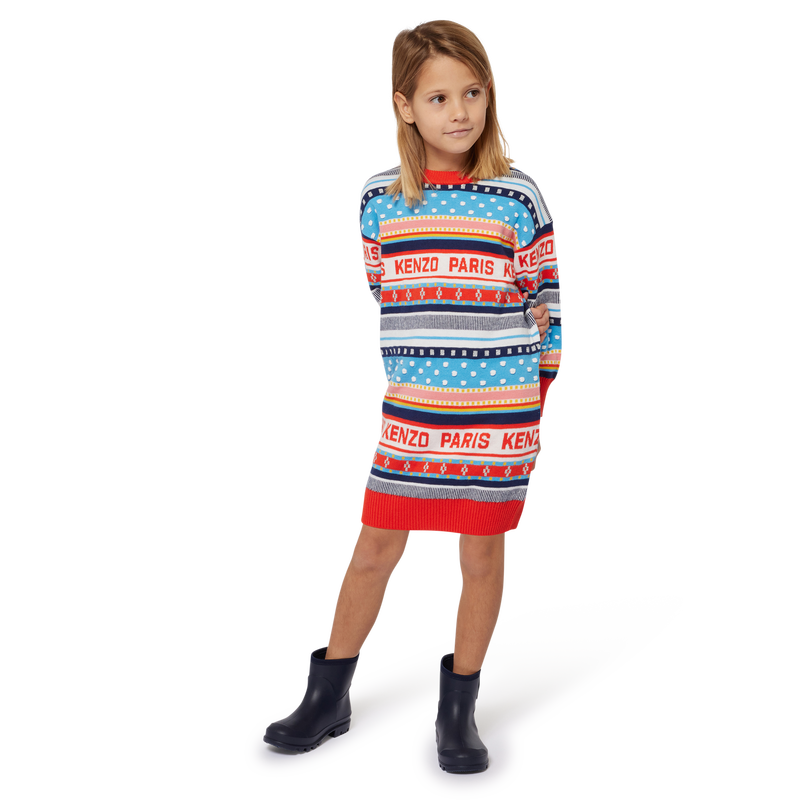 Robe en tricot jacquard KENZO KIDS 
                    FILLE