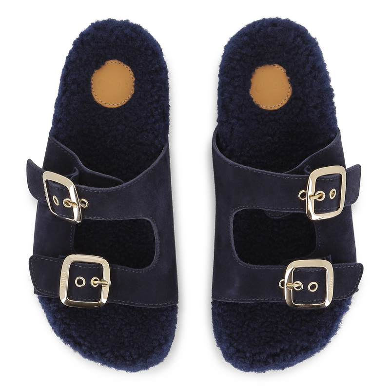 Sandales en cuir suédé de vache CHLOE 
                    FILLE