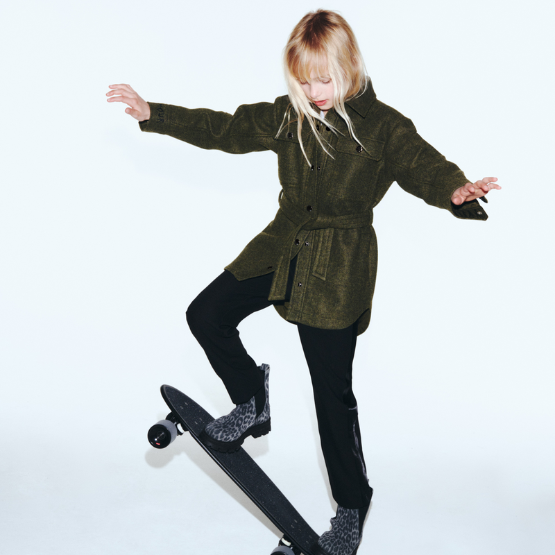 Bottines imprim&eacute;es en cuir ZADIG & VOLTAIRE 
                        FILLE