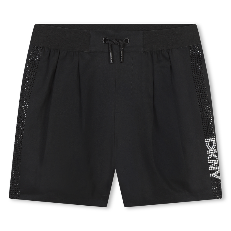Short en coton &agrave; strass DKNY 
                        FILLE
