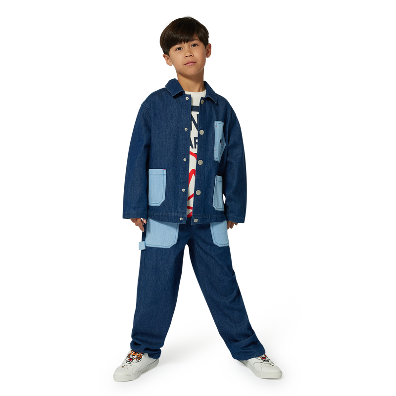 Veste en jean en coton KENZO KIDS 
                    UNISEXE