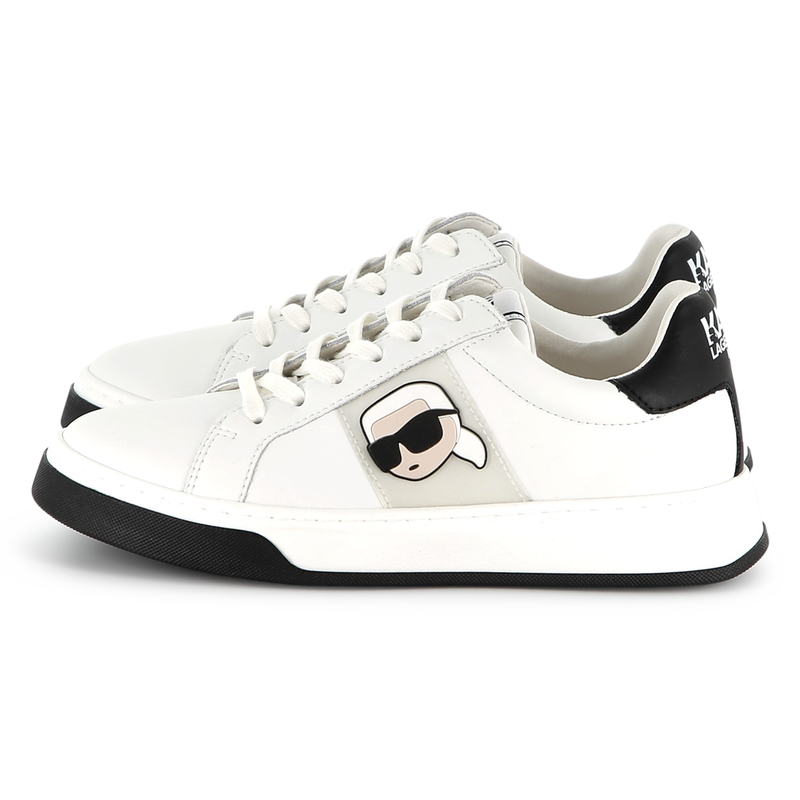 Baskets en cuir à lacets KARL LAGERFELD KIDS 
                    GARCON