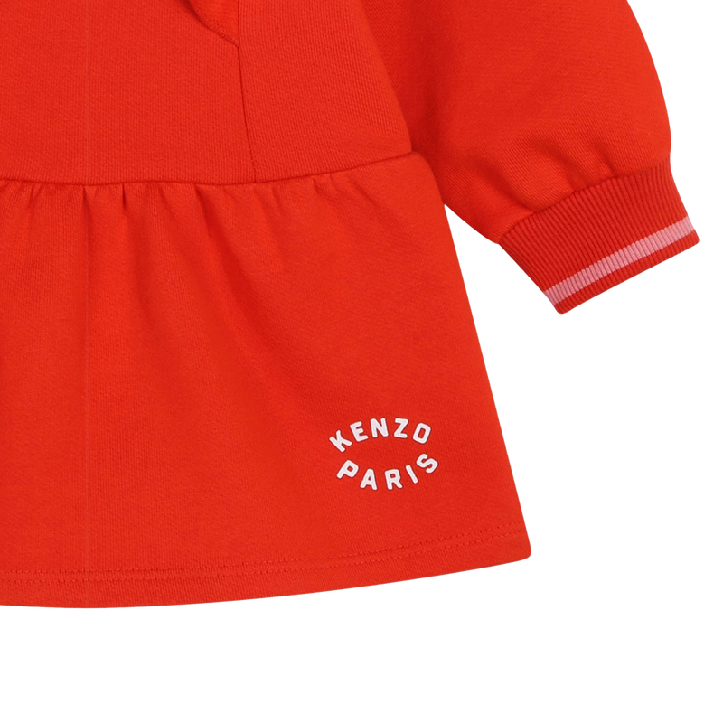 Robe molletonnée à volants KENZO KIDS 
                    FILLE