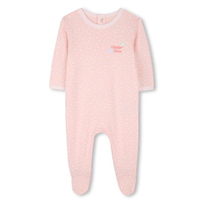 Pyjama pressionné en coton KENZO KIDS FILLE