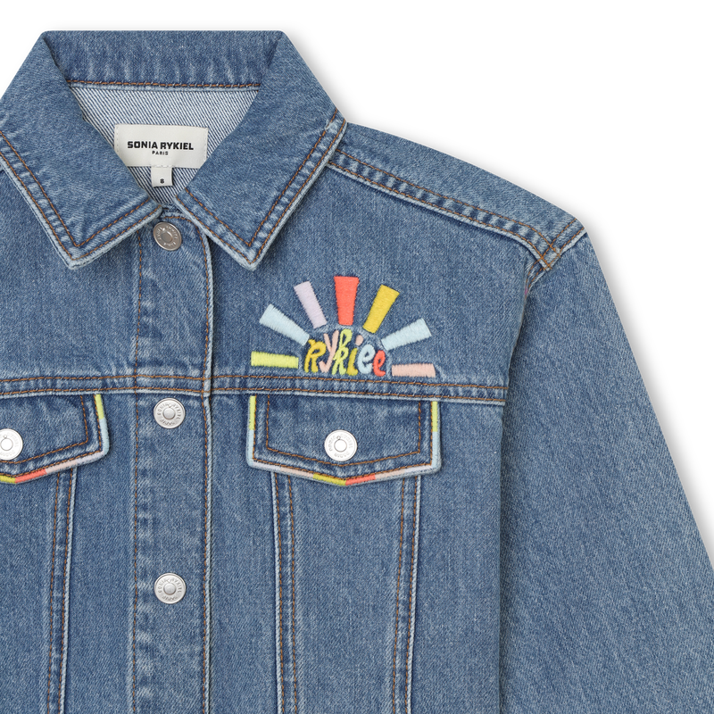 Veste en jean avec broderies SONIA RYKIEL 
                    FILLE