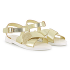 Sandales cuir de vachette KARL LAGERFELD KIDS 
                    FILLE