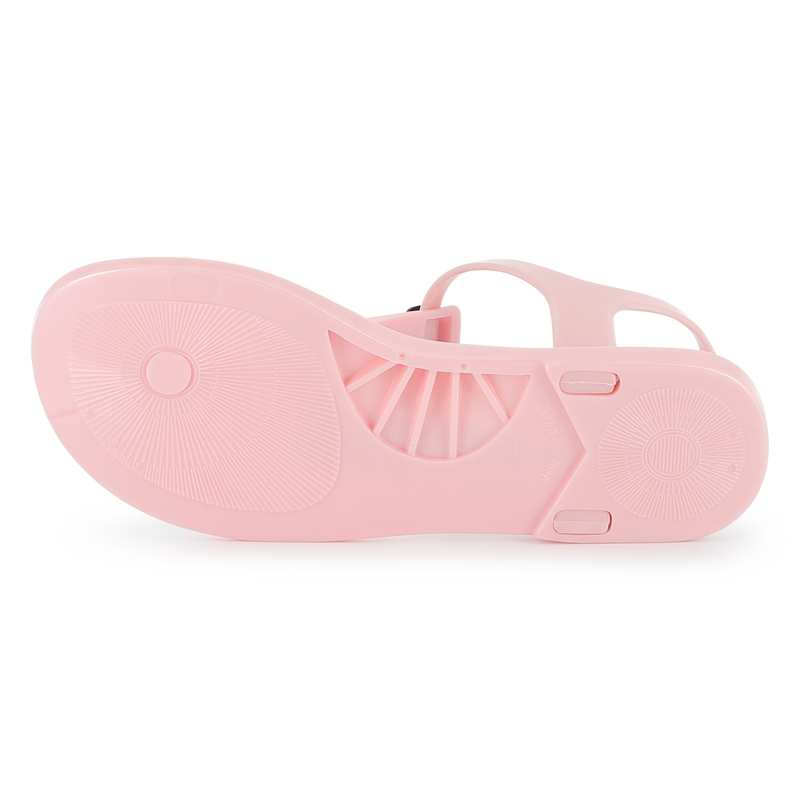 Sandales à boucles avec badge KARL LAGERFELD KIDS 
                    FILLE