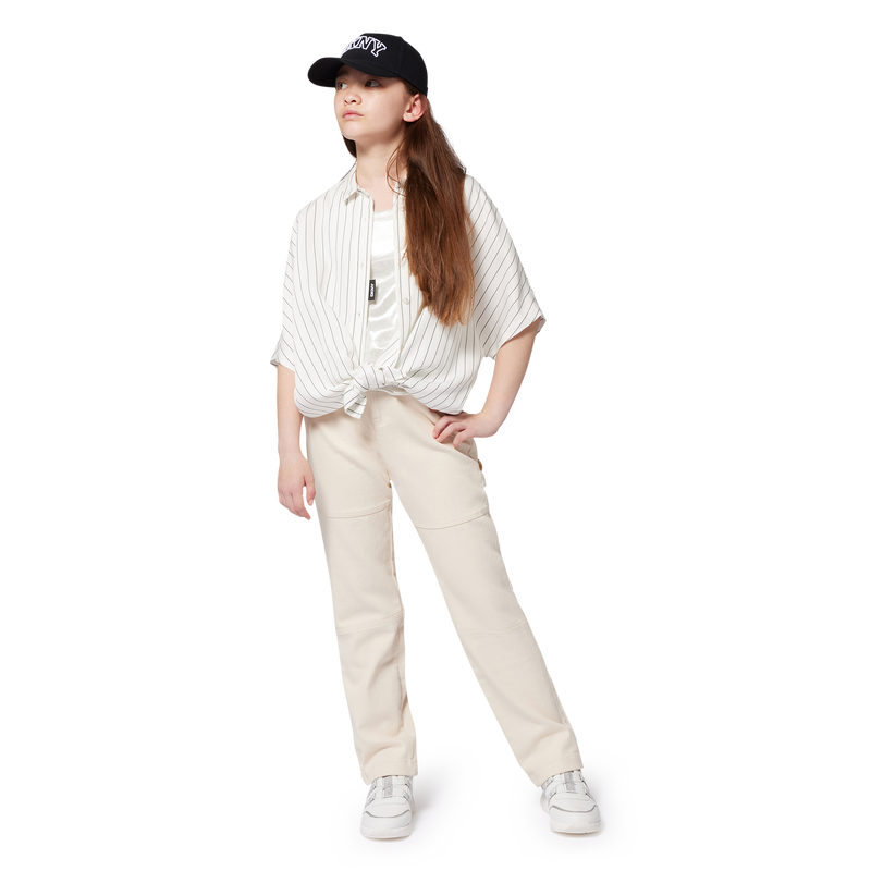 Chemise longue fluide ray&eacute;e DKNY 
                        FILLE