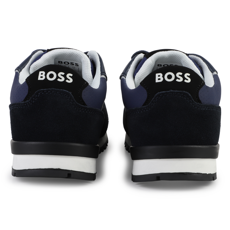 Baskets à lacets avec cuir  de vachette BOSS 
                    GARCON