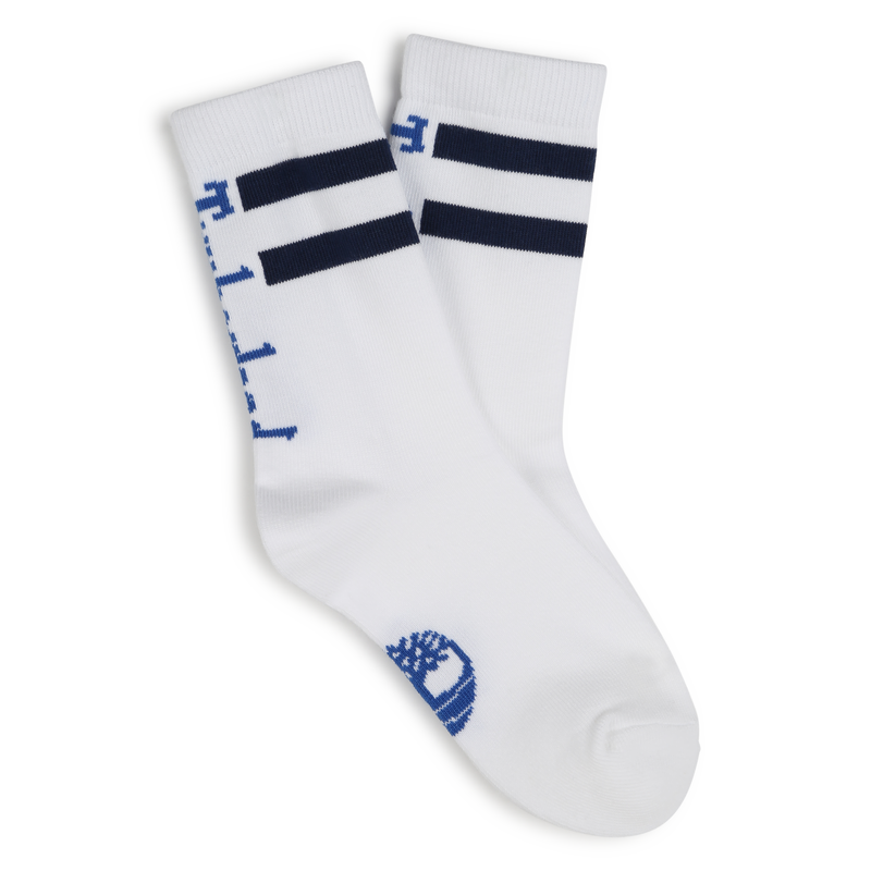 Chaussettes hautes imprim&eacute;es TIMBERLAND 
                        GARCON