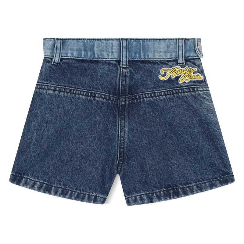 Short en jean avec broderies KENZO KIDS 
                    FILLE
