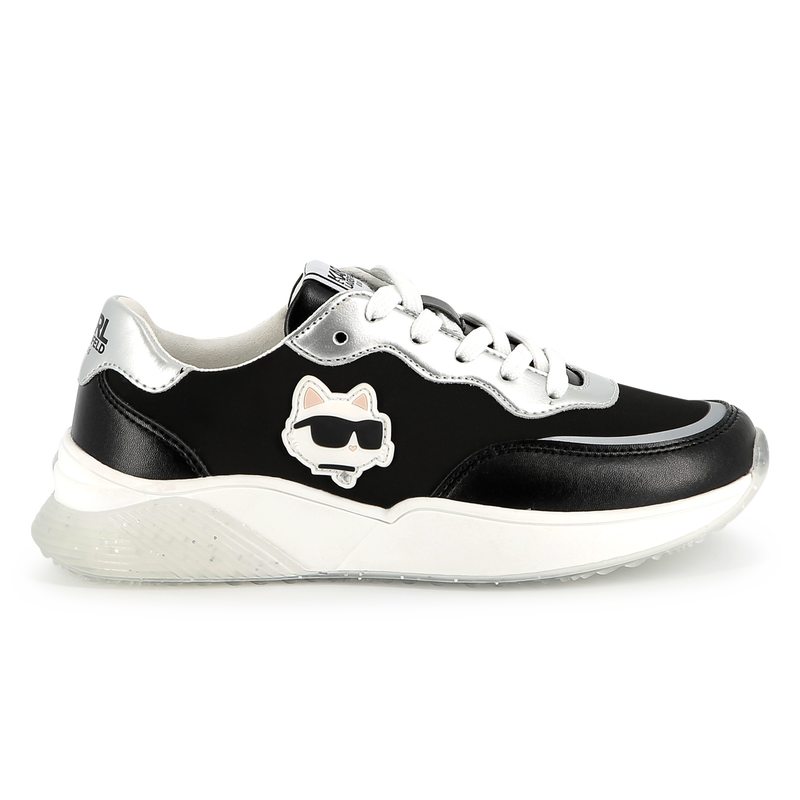 Baskets à lacets avec badge KARL LAGERFELD KIDS 
                    FILLE