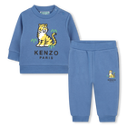 Ensemble sweat et pantalon en molleton, BLEU AIR, hi-res