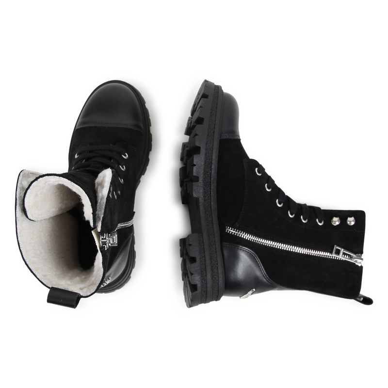 Bottines à lacets en cuir de vachette ZADIG & VOLTAIRE 
                    FILLE