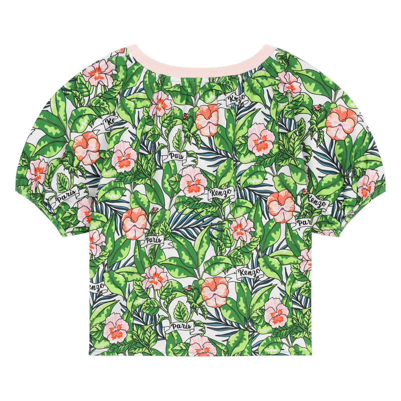 T-shirt à fleurs base nouée KENZO KIDS 
                    FILLE