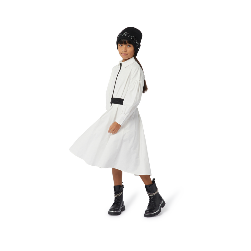 Bonnet en tricot avec strass KARL LAGERFELD KIDS 
                    FILLE