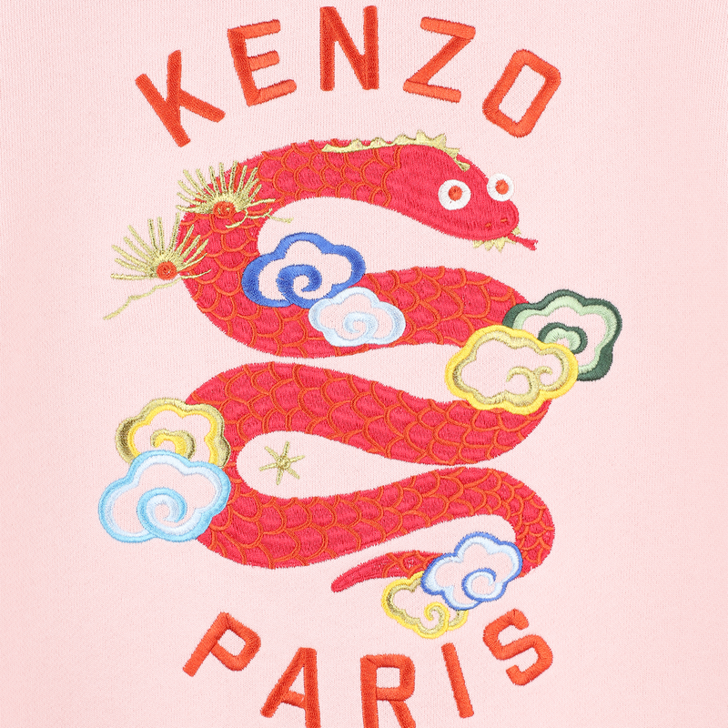 Robe droite avec broderies KENZO KIDS 
                    FILLE