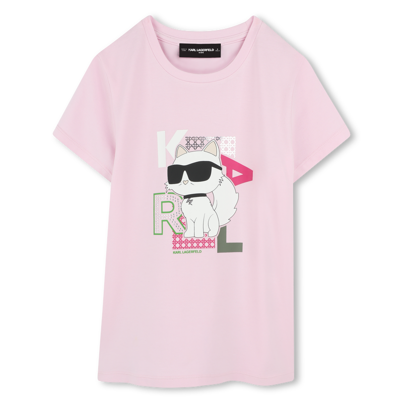 T-shirt avec imprimé KARL LAGERFELD KIDS 
                    FILLE