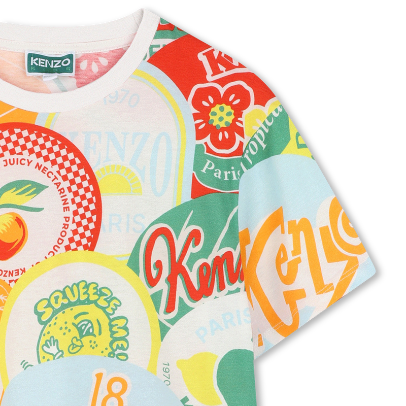 Robe imprim&eacute;e multicolore KENZO KIDS 
                        FILLE