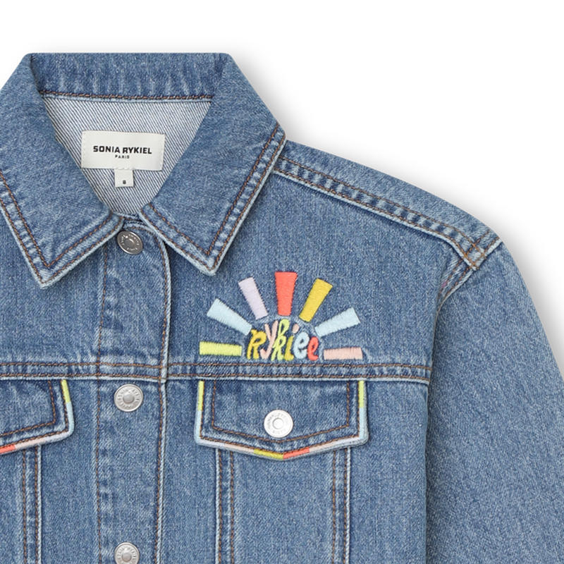 Veste en jean avec broderies SONIA RYKIEL 
                    FILLE