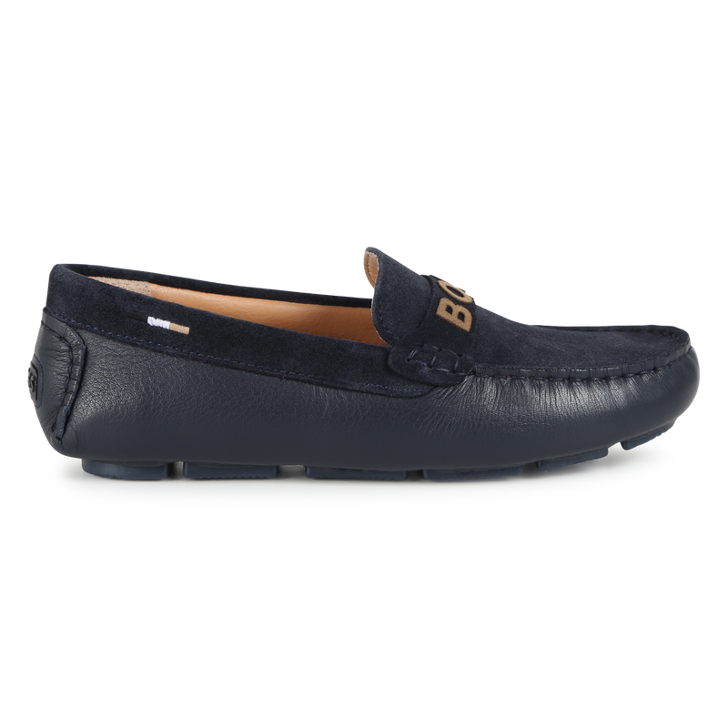 Mocassins en cuir bi-texture BOSS 
                    GARCON