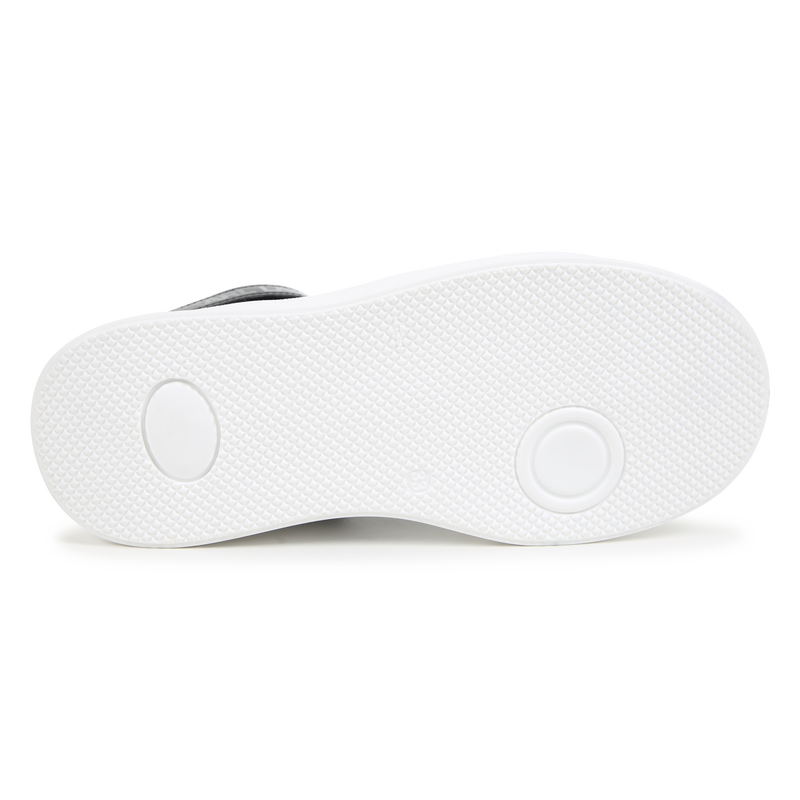 Baskets montantes en cuir de vachette KARL LAGERFELD KIDS 
                        FILLE