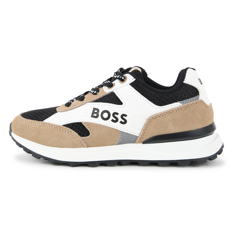 Baskets lacées en cuir de vachette BOSS 
                    GARCON