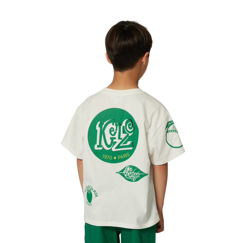 T-shirt en coton à col rond KENZO KIDS 
                    GARCON