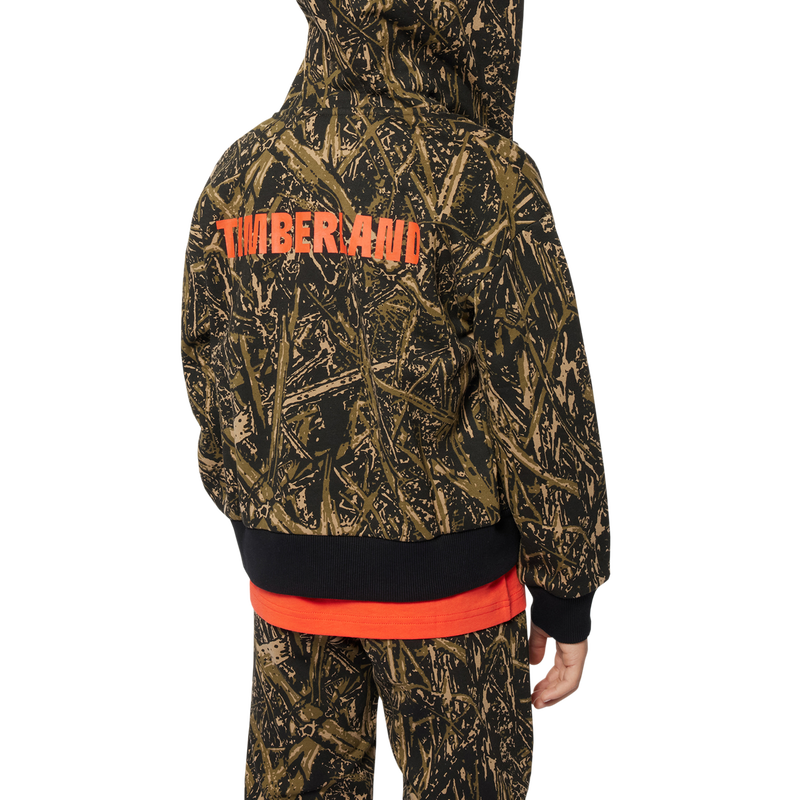 Cardigan molletonn&eacute; &agrave; capuche TIMBERLAND 
                        GARCON