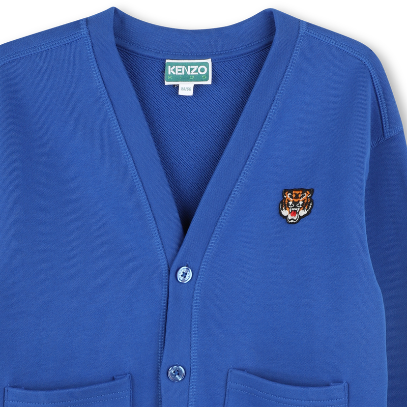 Cardigan en molleton de coton KENZO KIDS 
                    UNISEXE