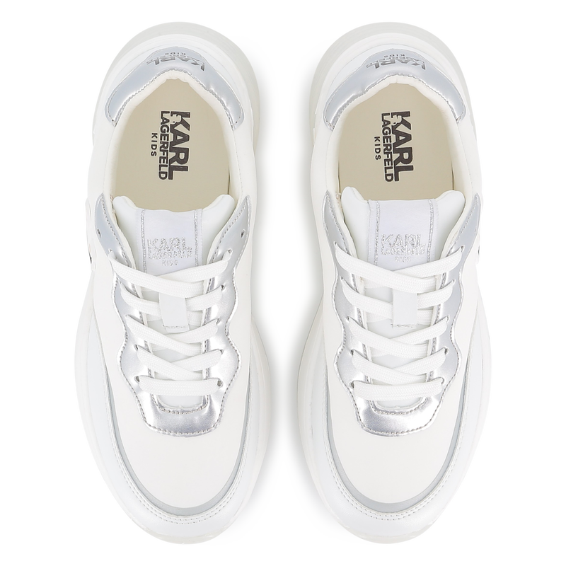 Baskets à lacets avec badge KARL LAGERFELD KIDS 
                    FILLE