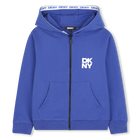 Cardigan &agrave; capuche, BLEU ROI, hi-res
