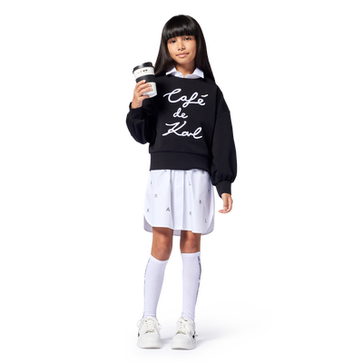 Sweat-shirt avec broderie KARL LAGERFELD KIDS FILLE