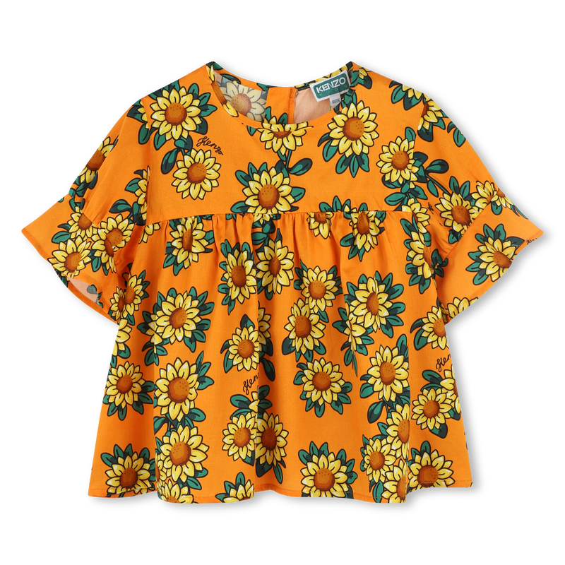 Blouse en satin de coton KENZO KIDS 
                        FILLE