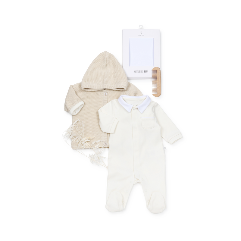 Veste à capuche en tricot