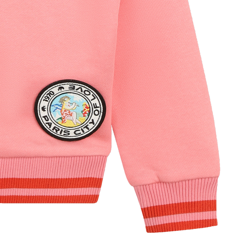 Sweat-shirt zippé en molleton KENZO KIDS 
                    FILLE
