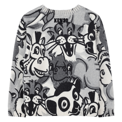 Pull en tricot à col rond KENZO KIDS UNISEXE