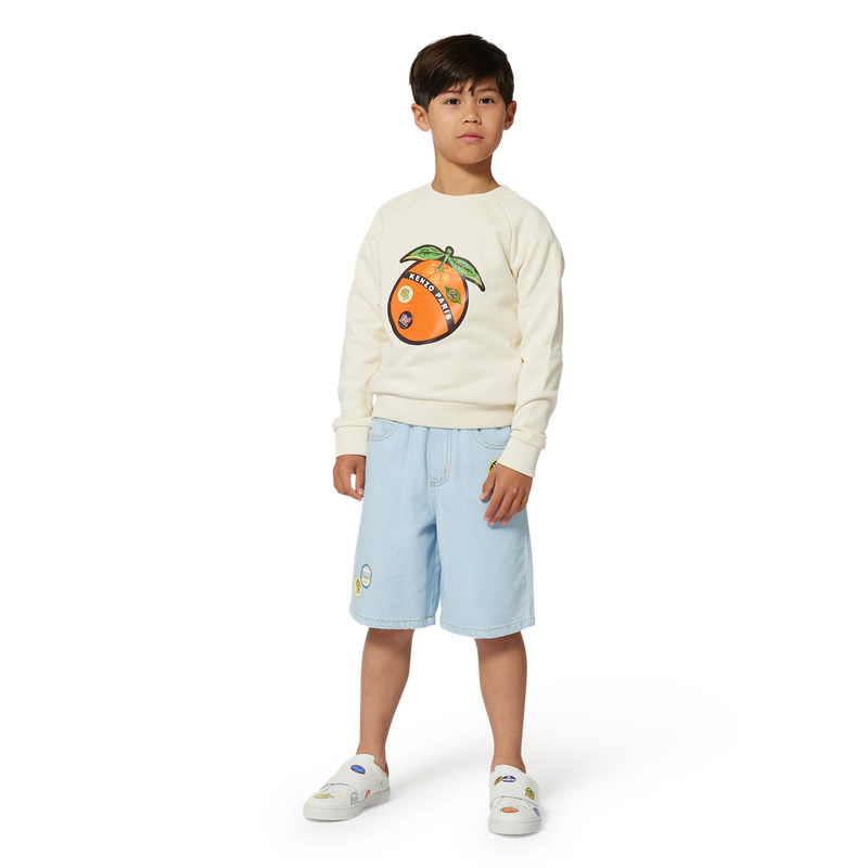 Bermuda &agrave; broderie KENZO KIDS 
                        GARCON