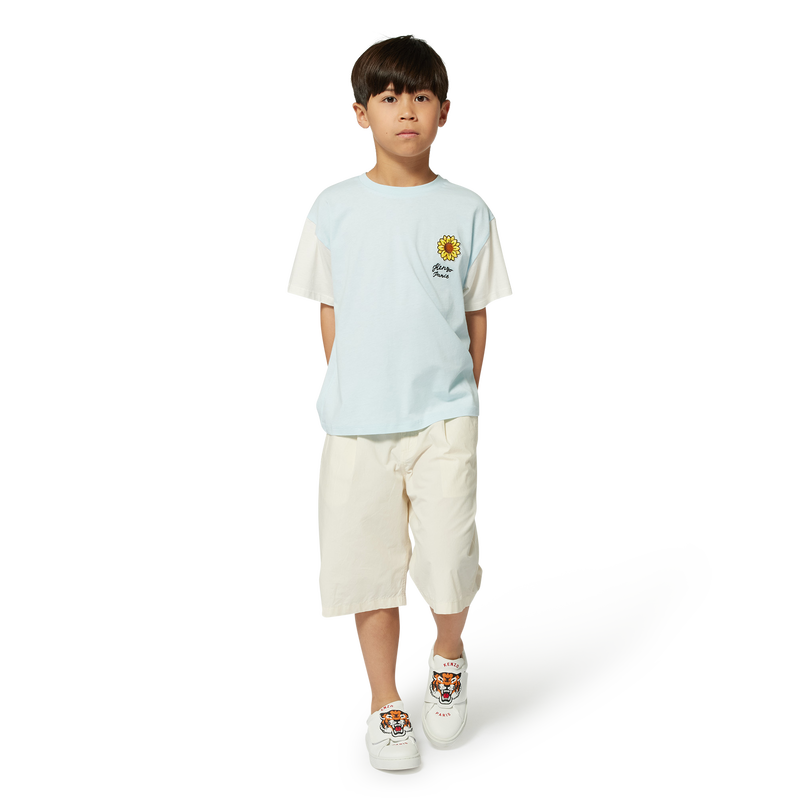 Bermuda en coton uni KENZO KIDS 
                    GARCON