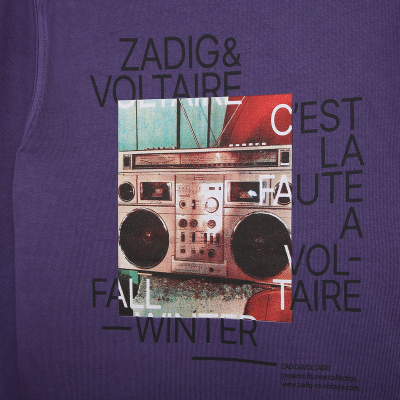 Sweat-shirt à capuche molleton ZADIG & VOLTAIRE 
                    FILLE