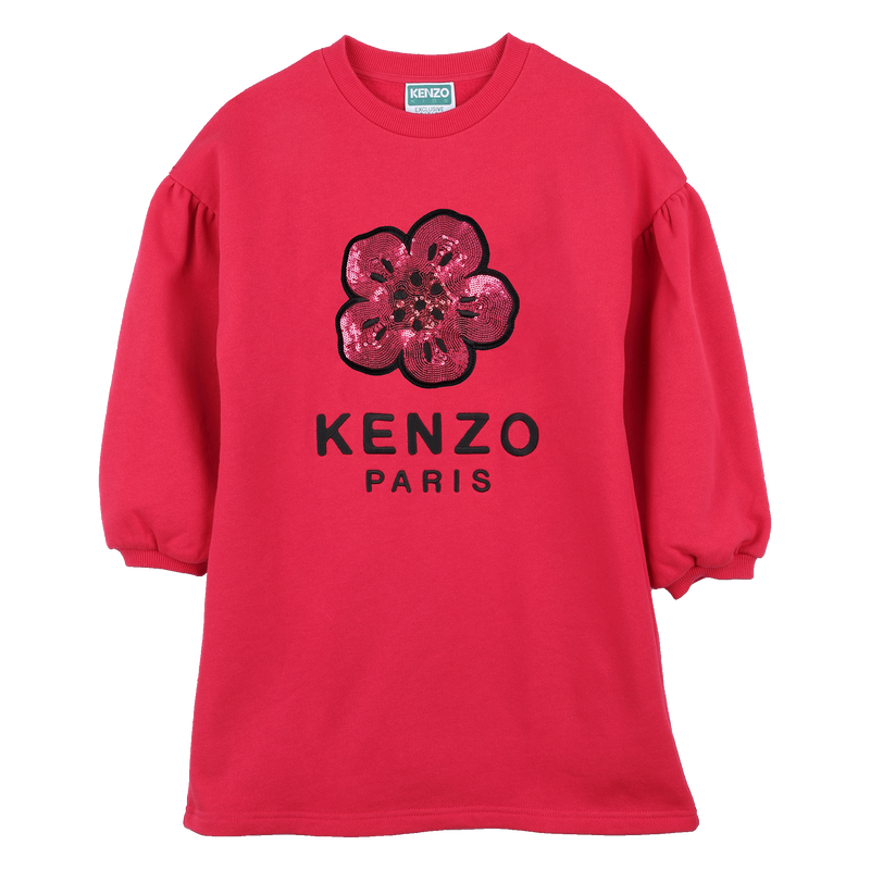 Robe sweatshirt à manches ballon KENZO KIDS 
                    FILLE