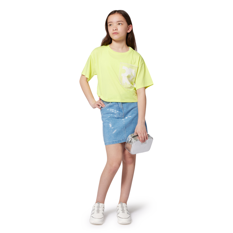 Baskets lacées bimatière DKNY 
                    FILLE