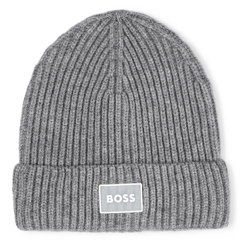 Bonnet tricot avec badge BOSS 
                    GARCON