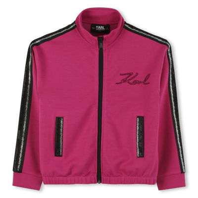 Cardigan en double jersey KARL LAGERFELD KIDS FILLE