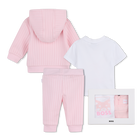 Ensemble cardigan + pantalon +Tee-shirt BOSS 
                    FILLE