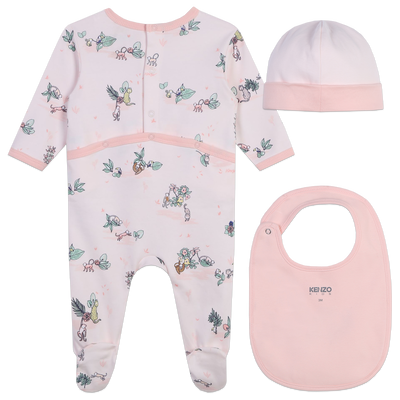 Pyjama, bonnet et bavoir coton KENZO KIDS FILLE