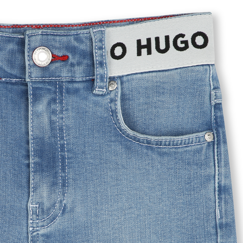 Short en jean &agrave; poches Hugo 
                        FILLE