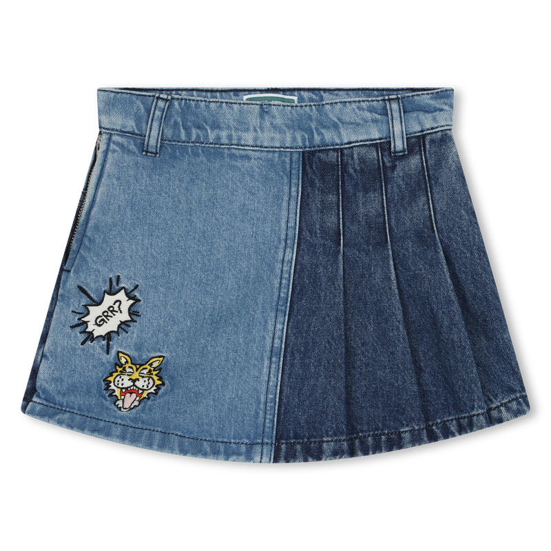 Short en jean avec broderies KENZO KIDS 
                    FILLE