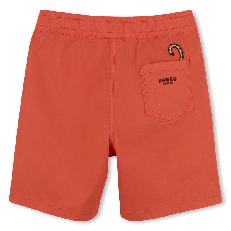 Bermuda en coton avec badge KENZO KIDS 
                    GARCON
