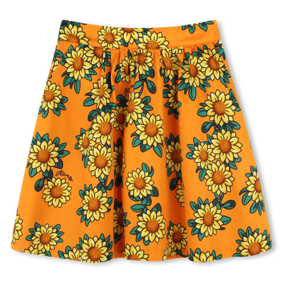 Jupe imprim&eacute;e en satin coton KENZO KIDS FILLE